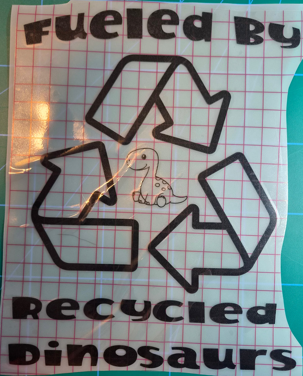 Recycled m billede Klistermærke